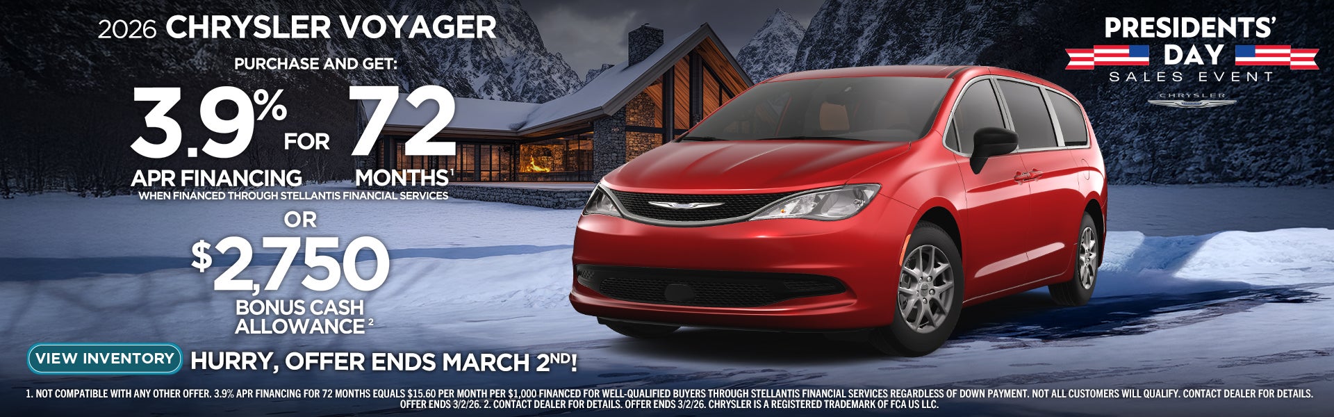 2026 Chrysler Voyager Sales Event